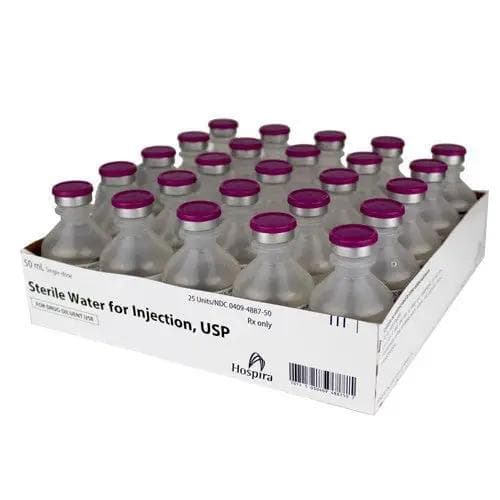 Hospira Sterile Water for Injection, USP – 50 mL Vial